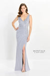 Formal Dresses Sequin Long Matte Formal Dress Silver