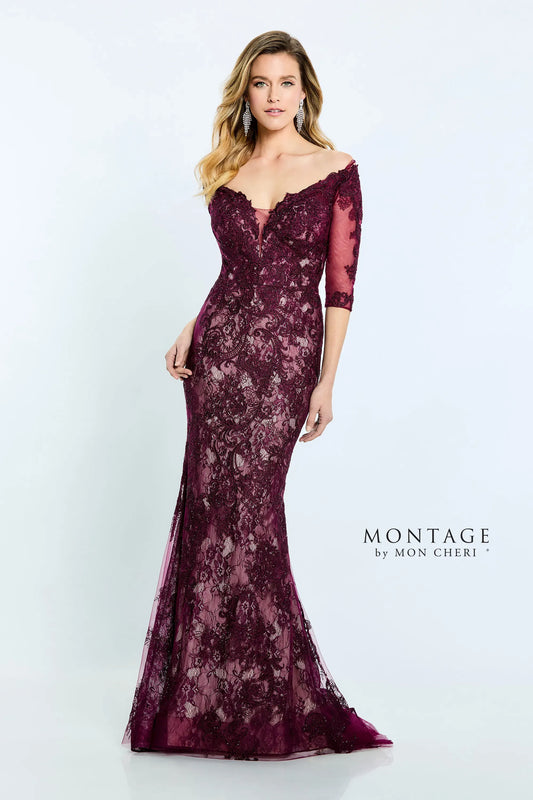 Formal Dresses Long Fitted Formal Beaded Lace Evening Dress Wine