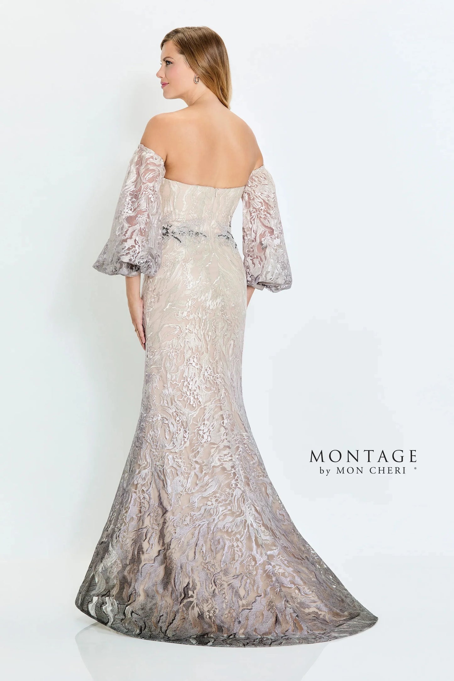 Formal Dresses Long Evening Gown Detachable Sleeve Formal Dress  Taupe/Cocoa