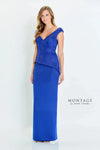 Formal Dresses Long Formal Peplum Beaded Evening Dress Royal Blue