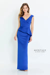 Formal Dresses Fitted Long Formal Pleated Evening Dress  Royal Blue