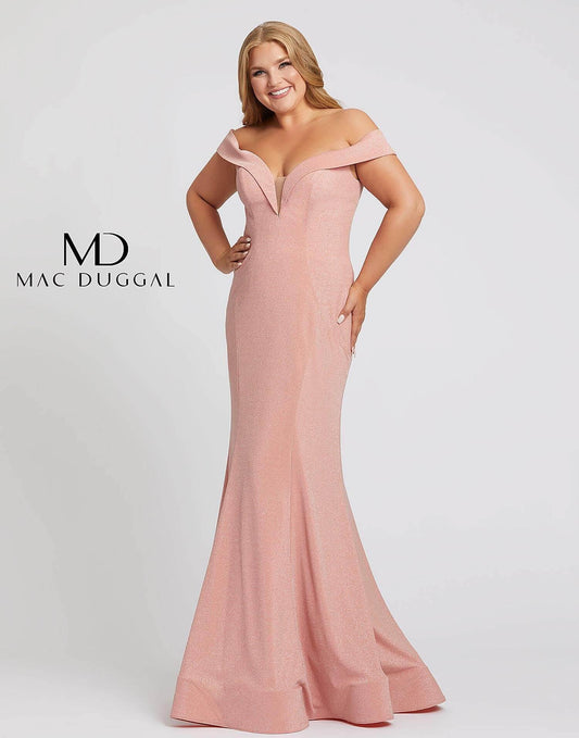 Mac Duggal Fabulouss Off Shoulder Plus Size Prom Dress 48977F - The Dress Outlet Mac Duggal