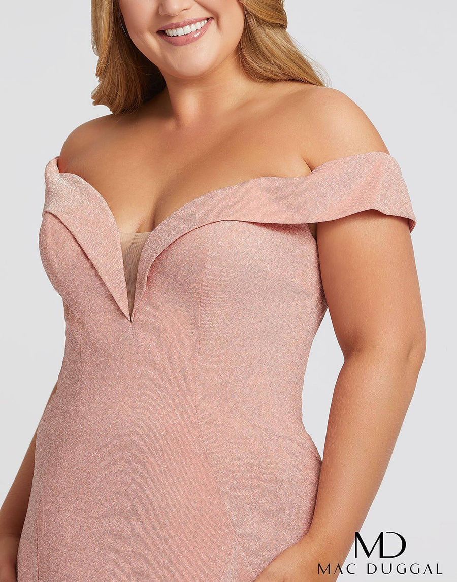 Mac Duggal Fabulouss Off Shoulder Plus Size Prom Dress 48977F - The Dress Outlet Mac Duggal