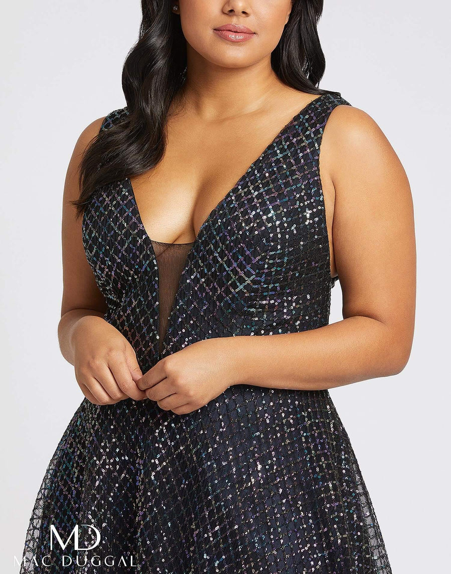 Mac Duggal Fabulouss PLus Size Prom Long Dress 77717F - The Dress Outlet Mac Duggal