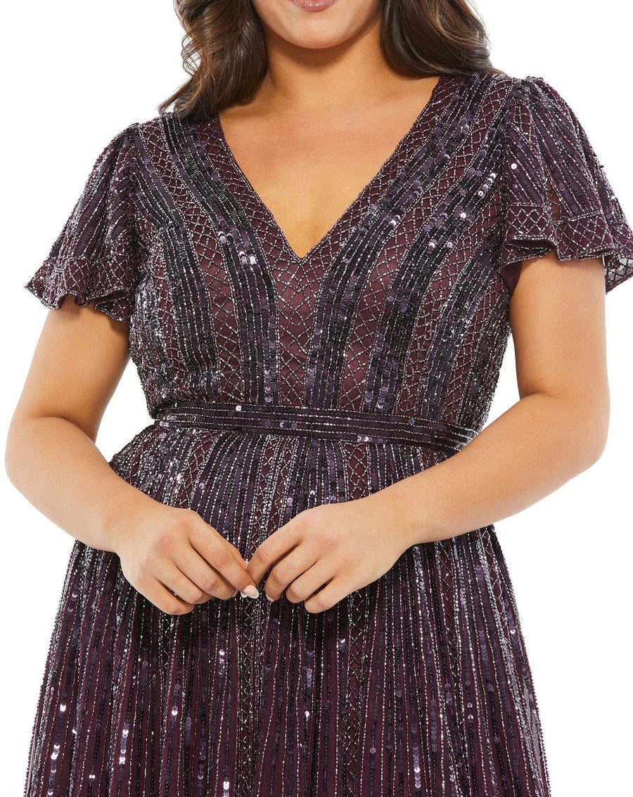 Mac Duggal Fabulouss Short Plus Size Dress 5522 - The Dress Outlet