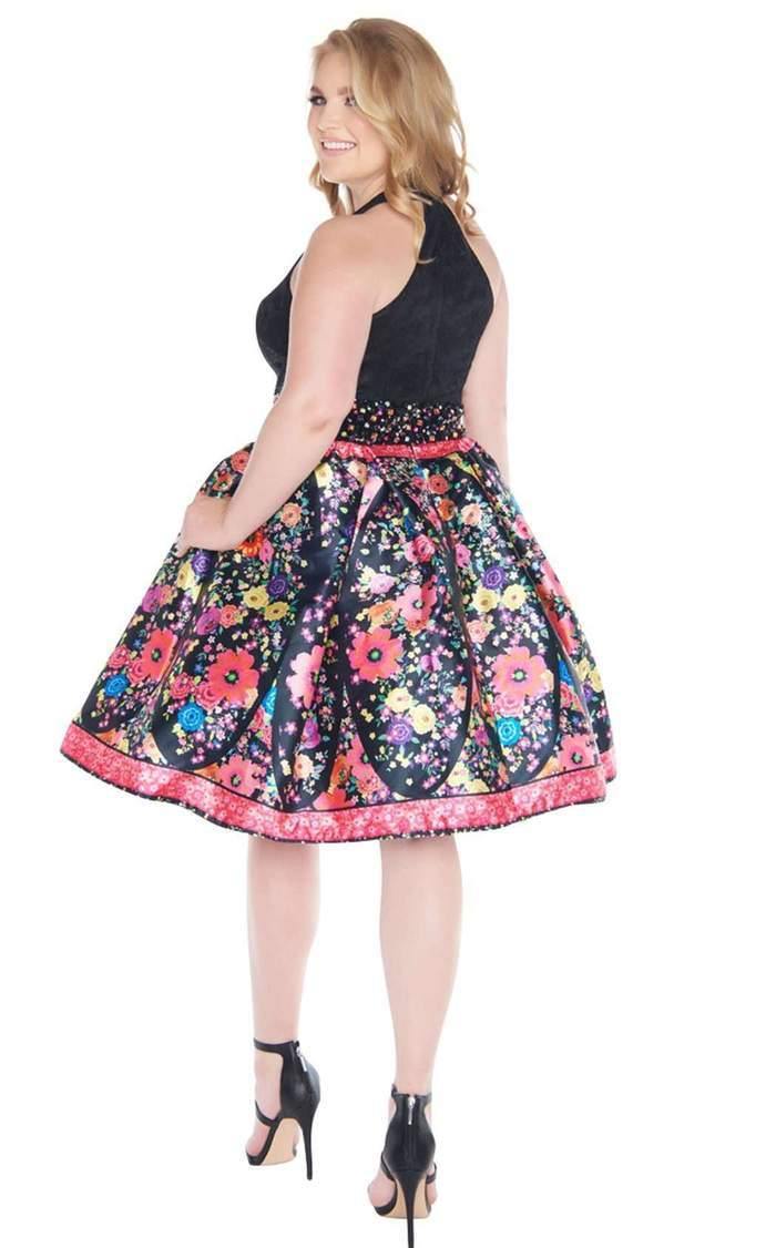 Mac Duggal Fabulouss Short Plus Size Dress 66385F - The Dress Outlet
