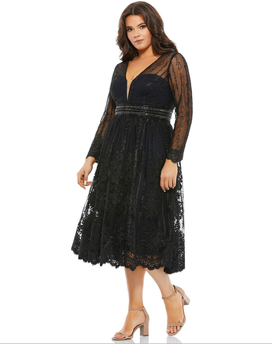 Mac Duggal Fabulouss Short Plus Size Dress 67902 - The Dress Outlet