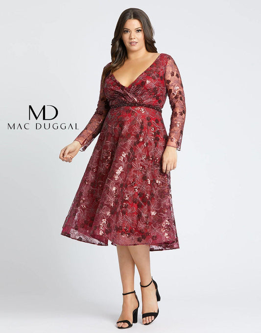 Mac Duggal Fabulouss Short Plus Size Dress 67541 - The Dress Outlet