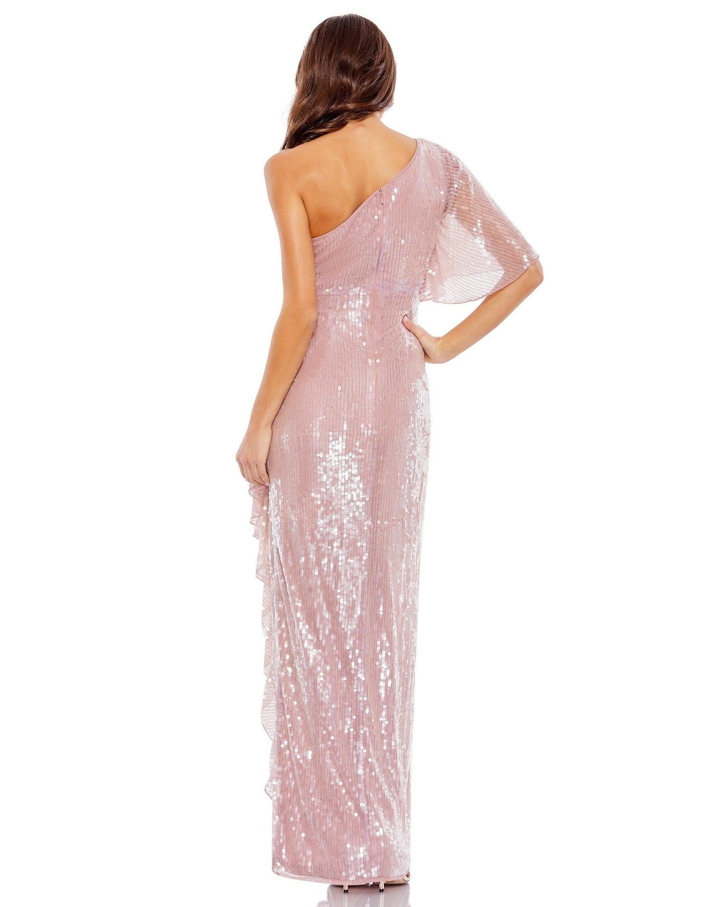 Mac Duggal High Low Formal One Shoulder Gown 93662 - The Dress Outlet