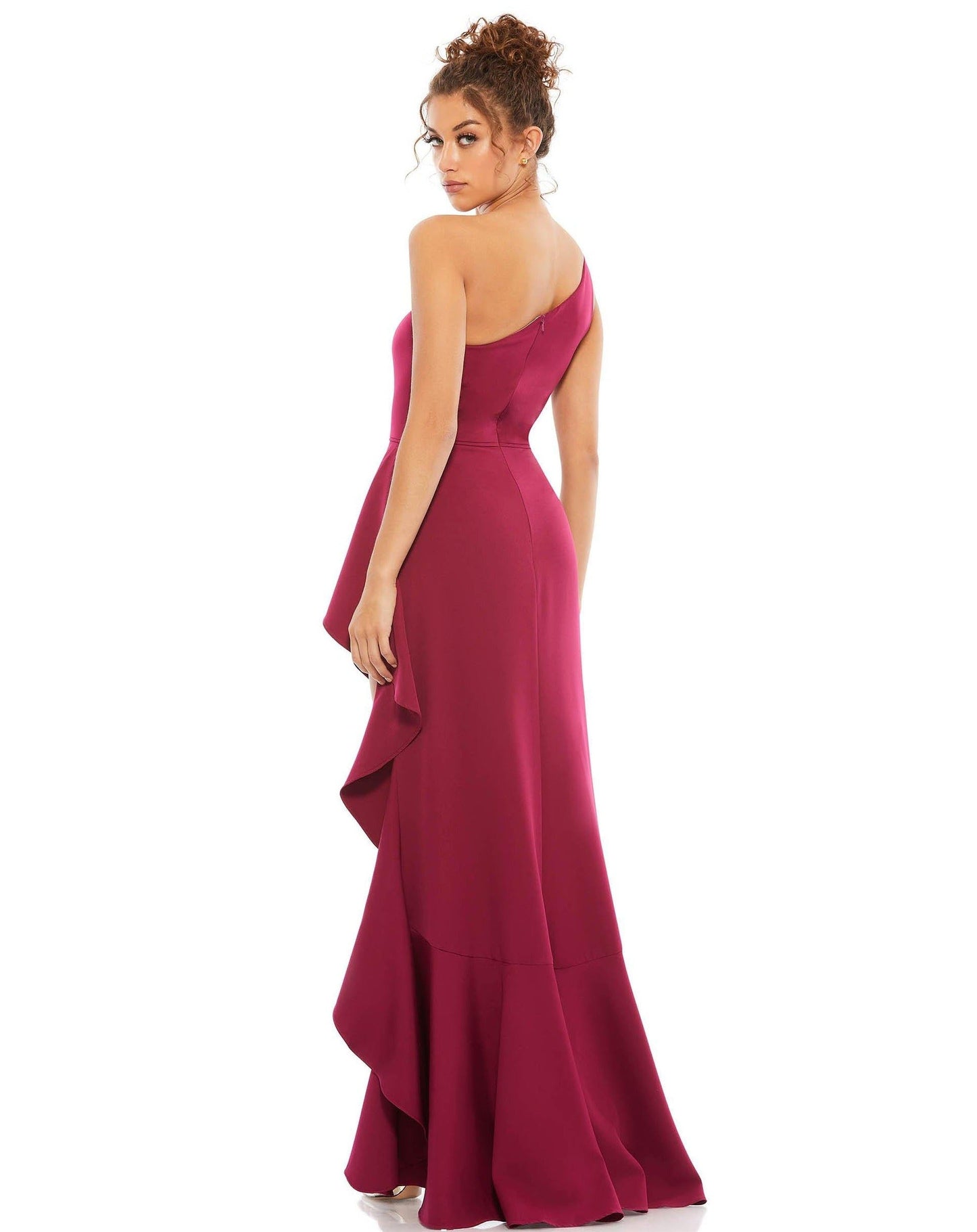 Mac Duggal High Low One Shoulder Formal Dress 49089 - The Dress Outlet