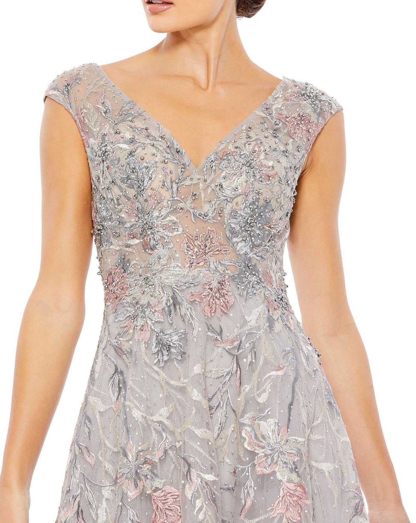 Mac Duggal Long Cap Sleeve Formal Dress 20263 - The Dress Outlet