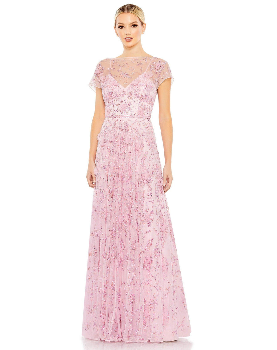 فستان رسمي بأكمام طويلة من ماك دوجال 70274، لون وردي حلو، 12 بوصة، تخفيضات