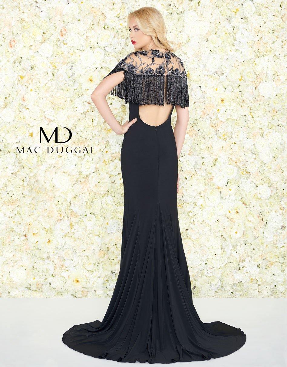 Mac Duggal Long Formal Beaded Evening Dress 79168R - The Dress Outlet