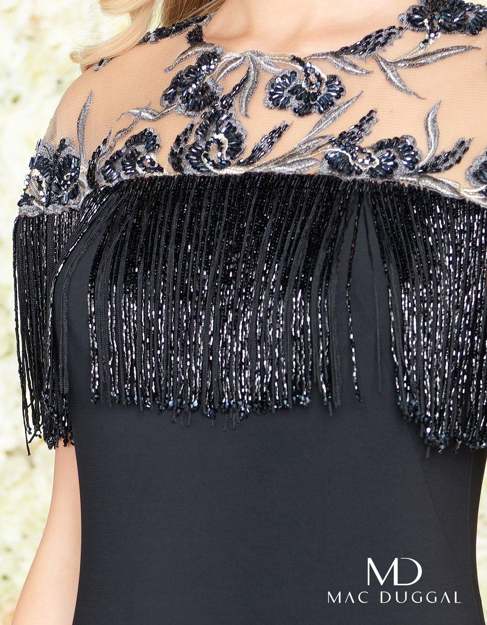 Mac Duggal Long Formal Beaded Evening Dress 79168R - The Dress Outlet