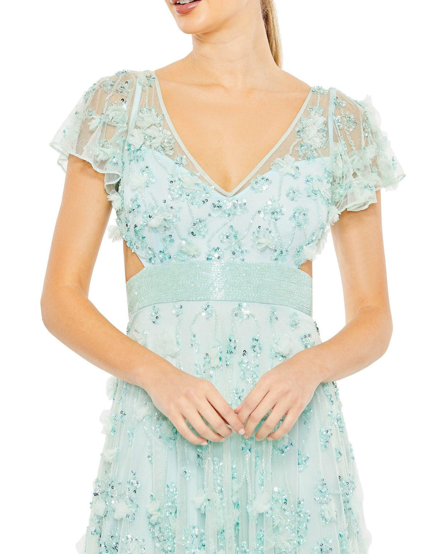 Mac Duggal Long Formal Beaded Evening Dress 93692 - The Dress Outlet