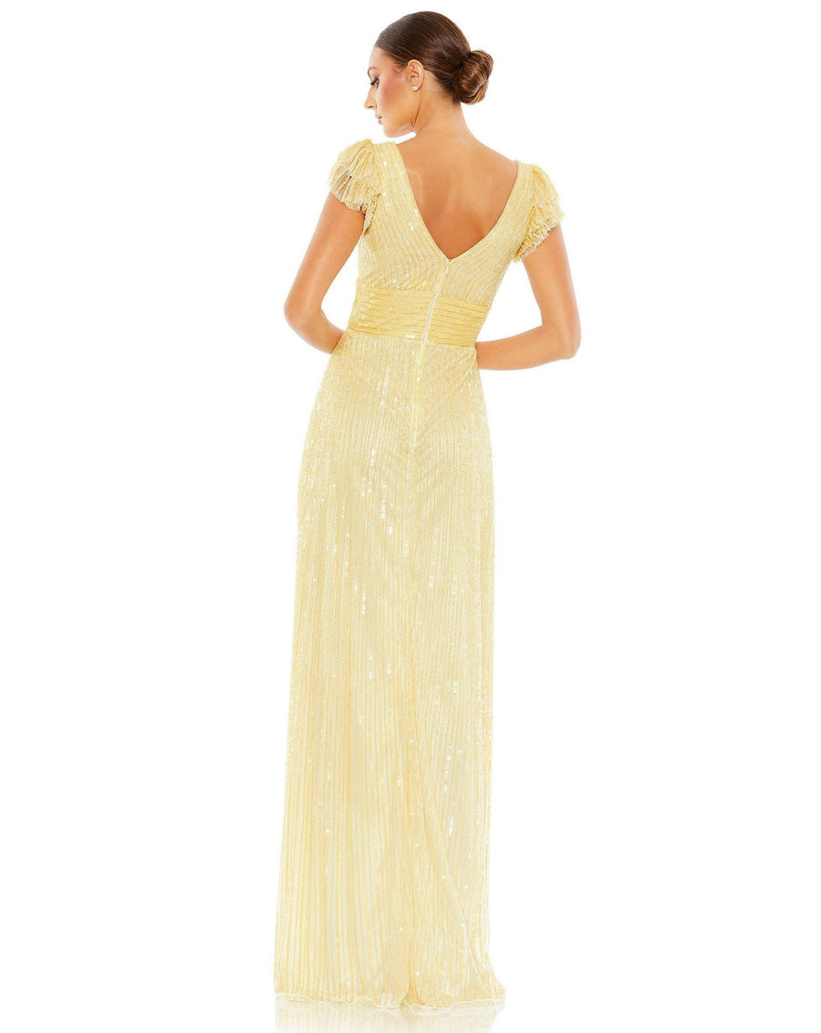 فستان ماك دوجال 5646 الرسمي الطويل بأكمام قصيرة لحفلات التخرج