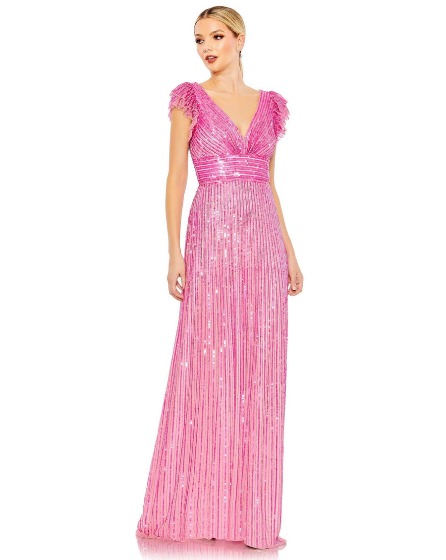 فستان ماك دوجال 5646 الرسمي الطويل بأكمام قصيرة لحفلات التخرج