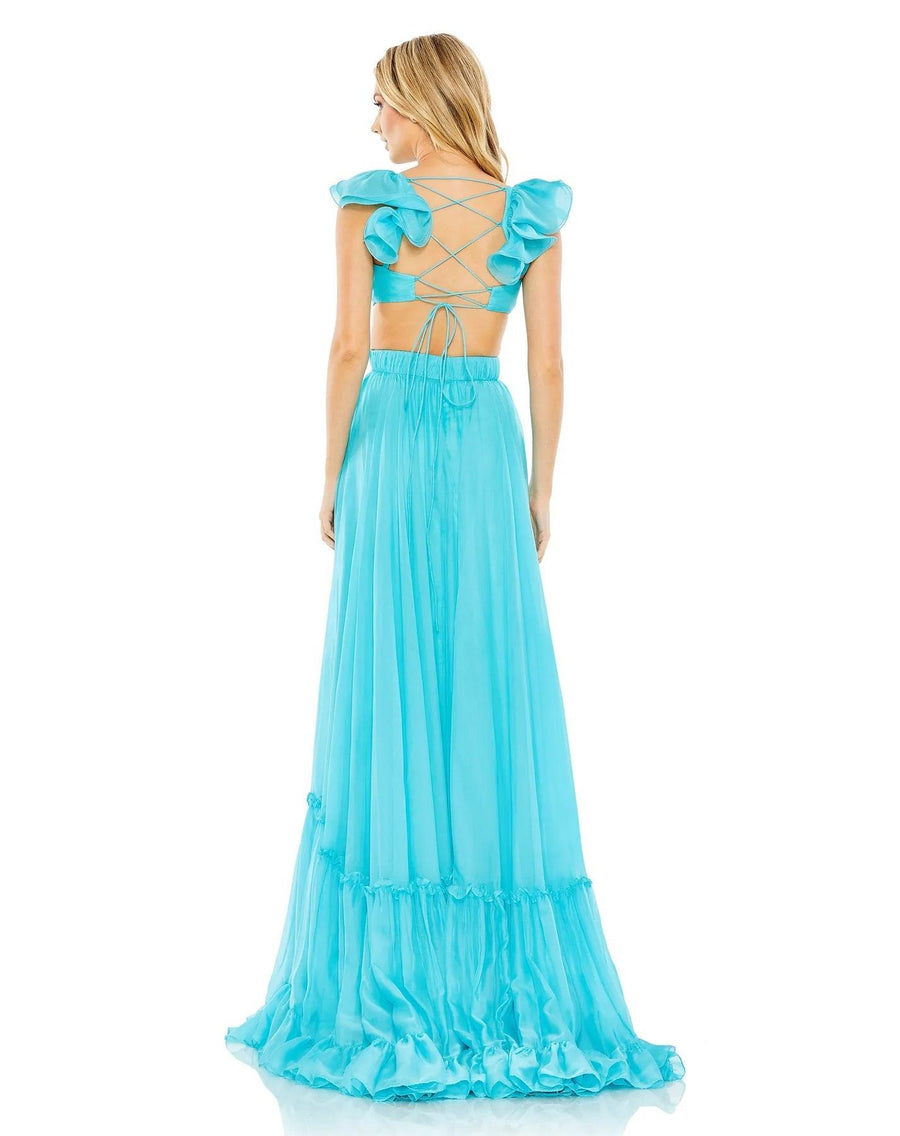 Mac Duggal Long Formal Chiffon Prom Dress 68069 - The Dress Outlet