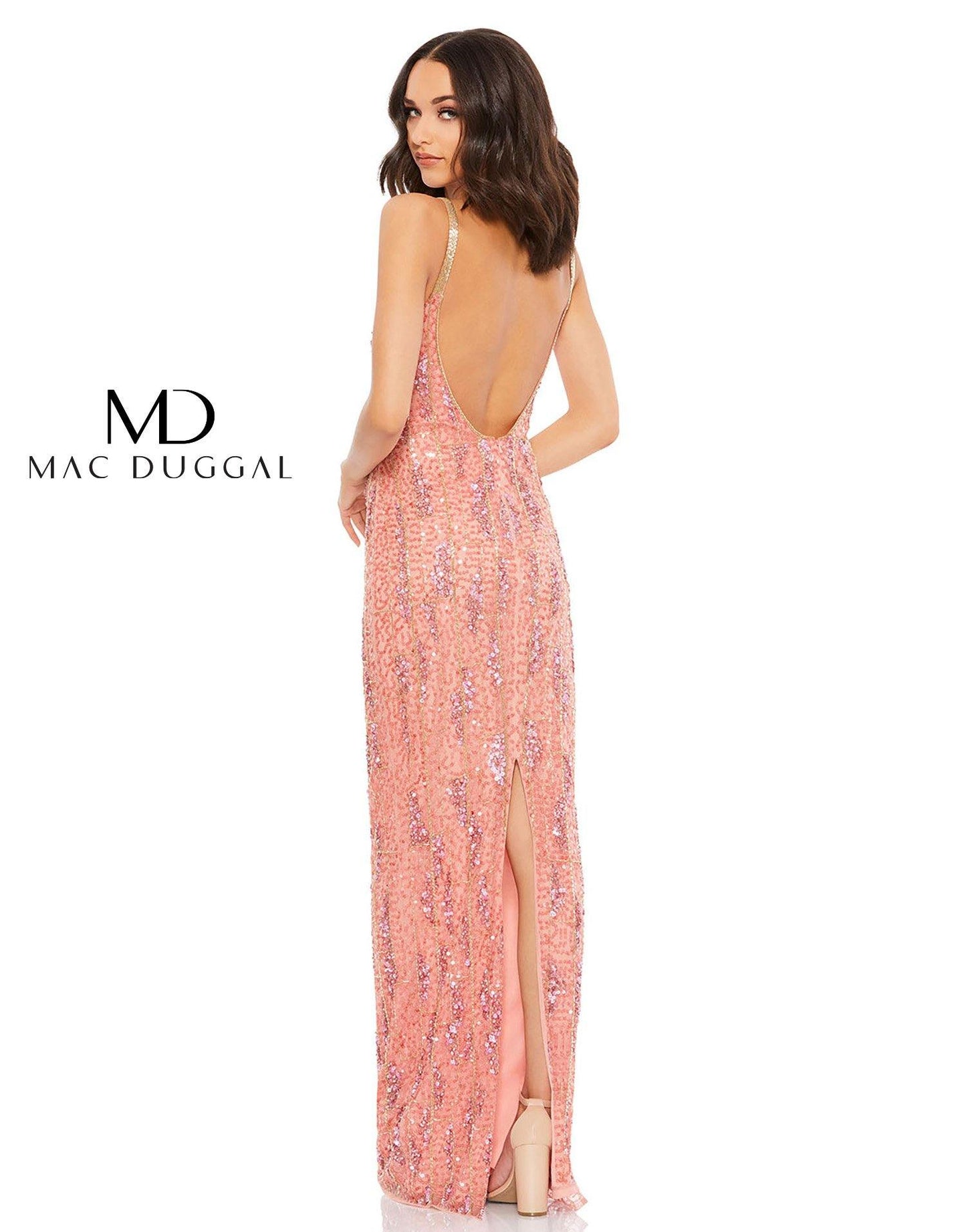 Mac Duggal Long Formal Fitted Back Slit Dress10696 - The Dress Outlet
