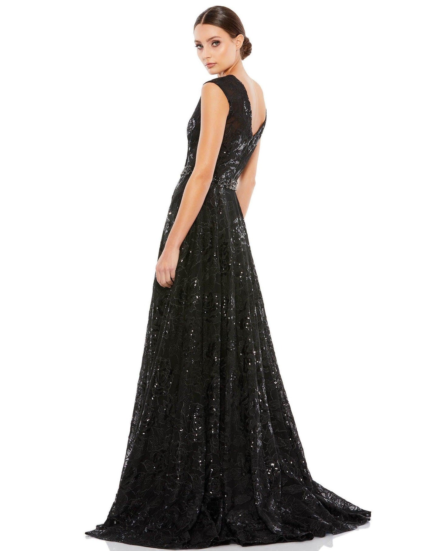 Mac Duggal Long Formal Floral Lace Dress 12413 - The Dress Outlet