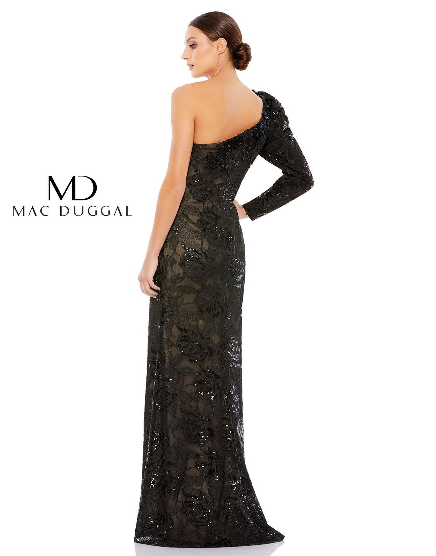 Mac Duggal Long Formal Floral Lace Dress 12444 - The Dress Outlet