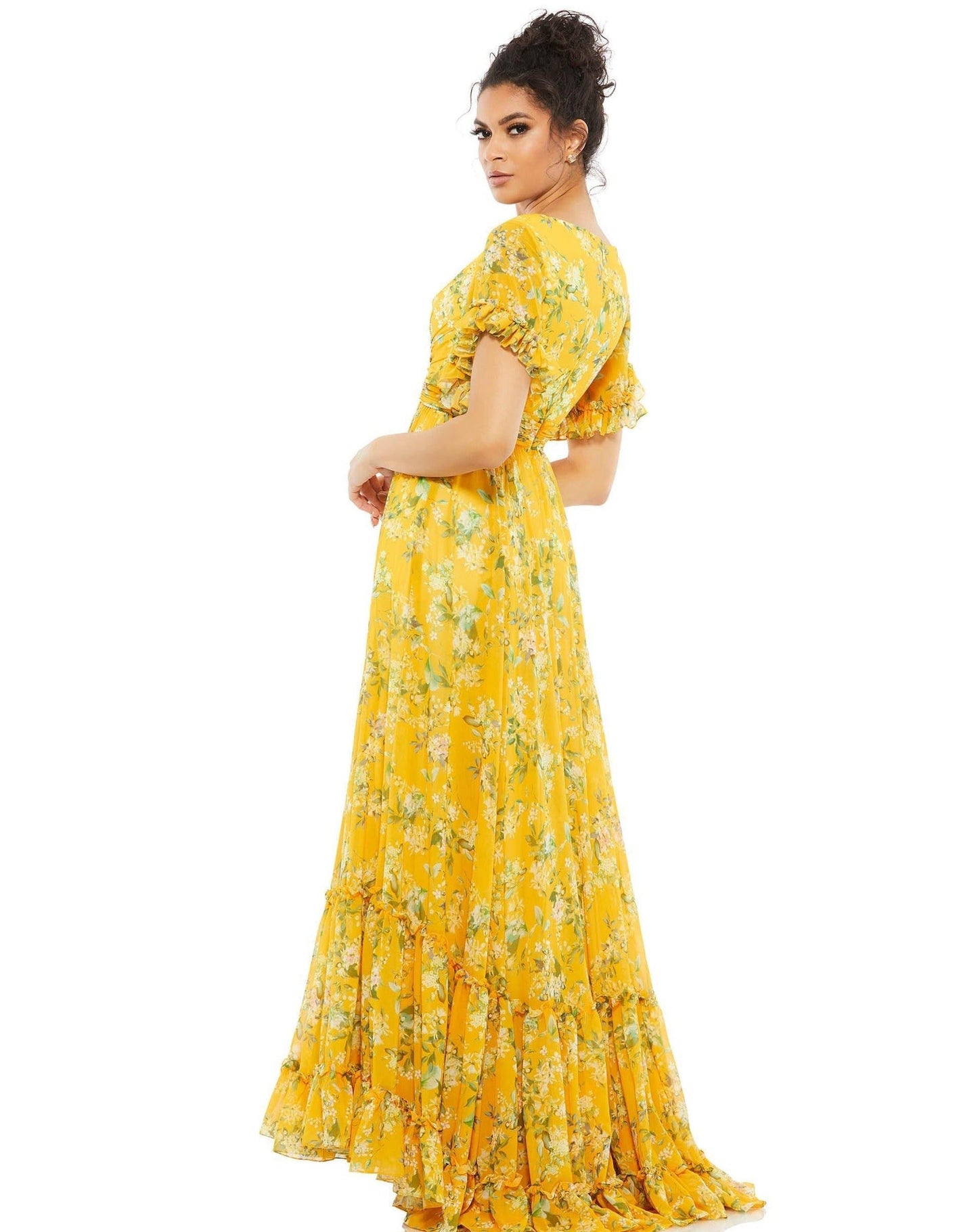 Mac Duggal Long Formal  Floral Maxi Dress 67933 - The Dress Outlet