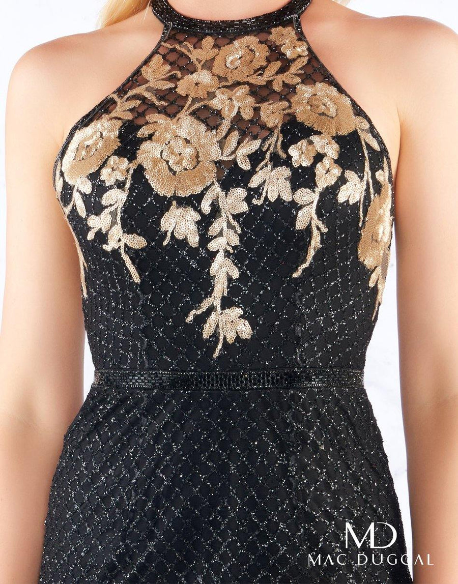 Mac Duggal Long Formal Halter Prom Dress 30578M - The Dress Outlet