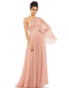 Mac Duggal Long Formal One Shoulder Lace Gown 11244 - The Dress Outlet
