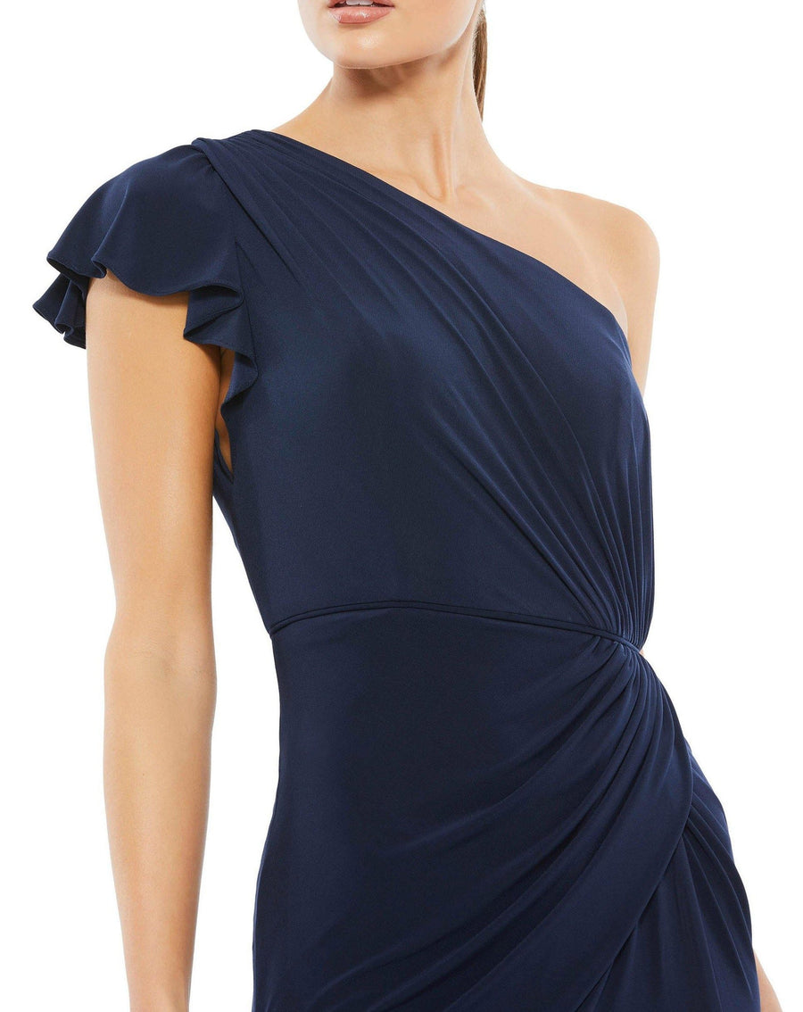 Mac Duggal Long Formal One Shoulder Prom Gown 67858 - The Dress Outlet