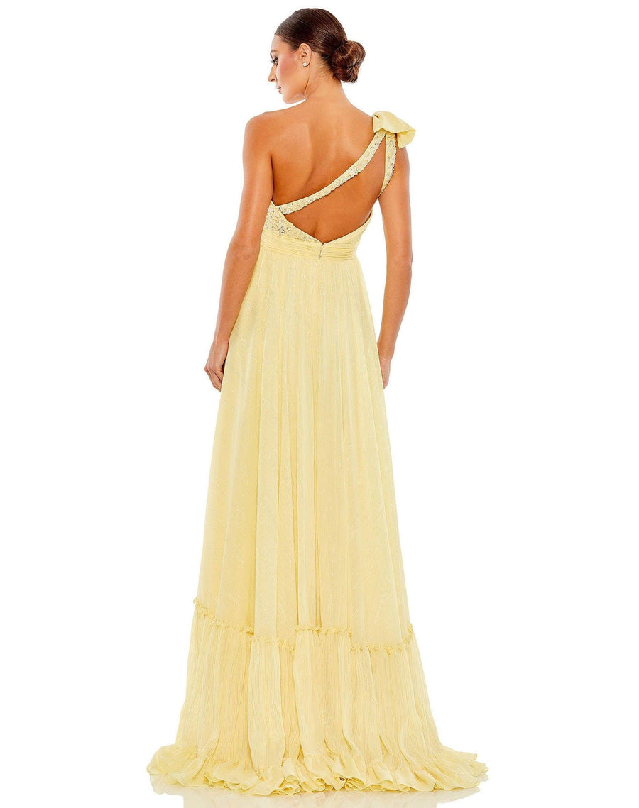 Mac Duggal Long Formal One Shoulder Prom Gown 68095 - The Dress Outlet