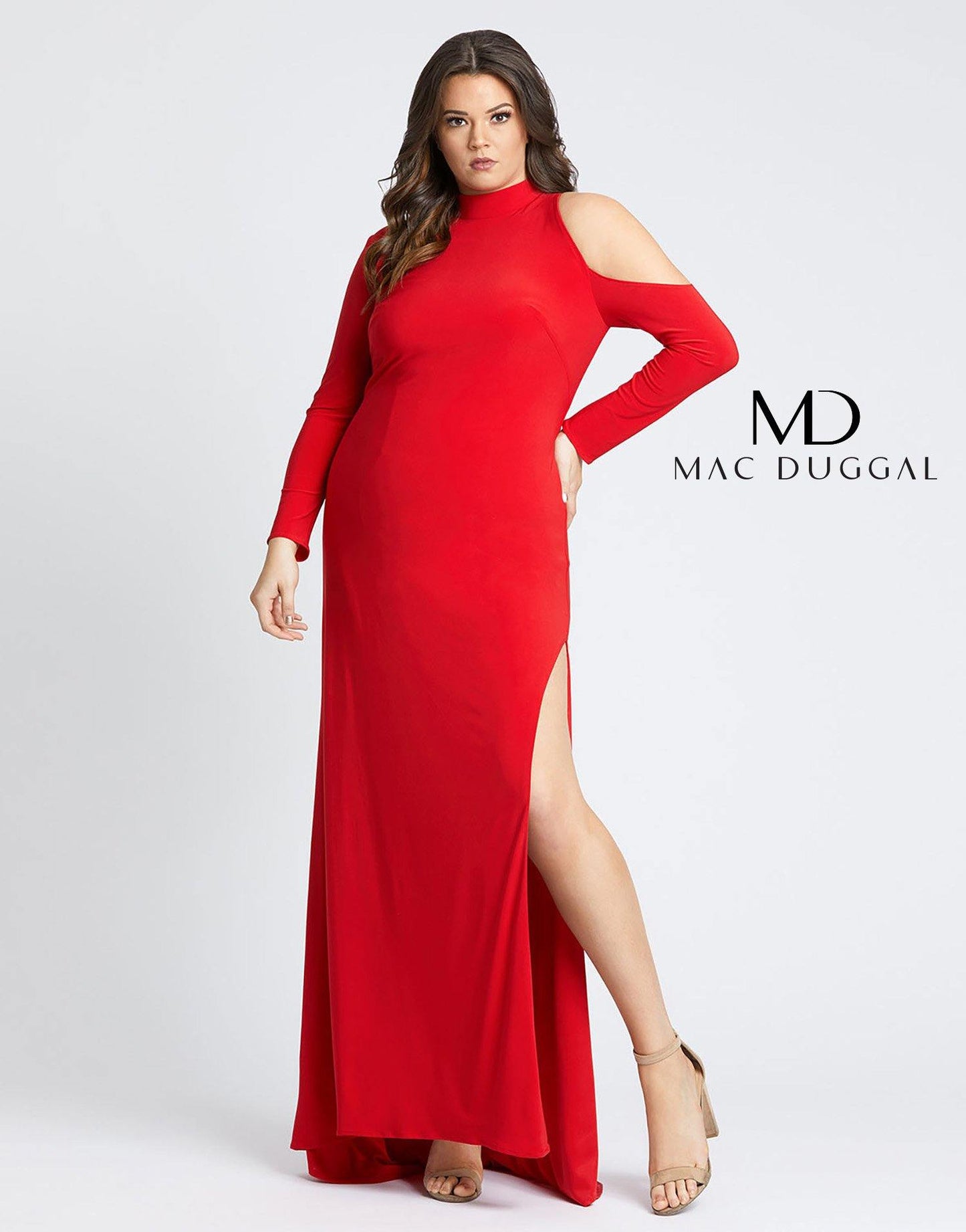 Mac Duggal Long Formal Plus Size Fitted Dress 55288 - The Dress Outlet