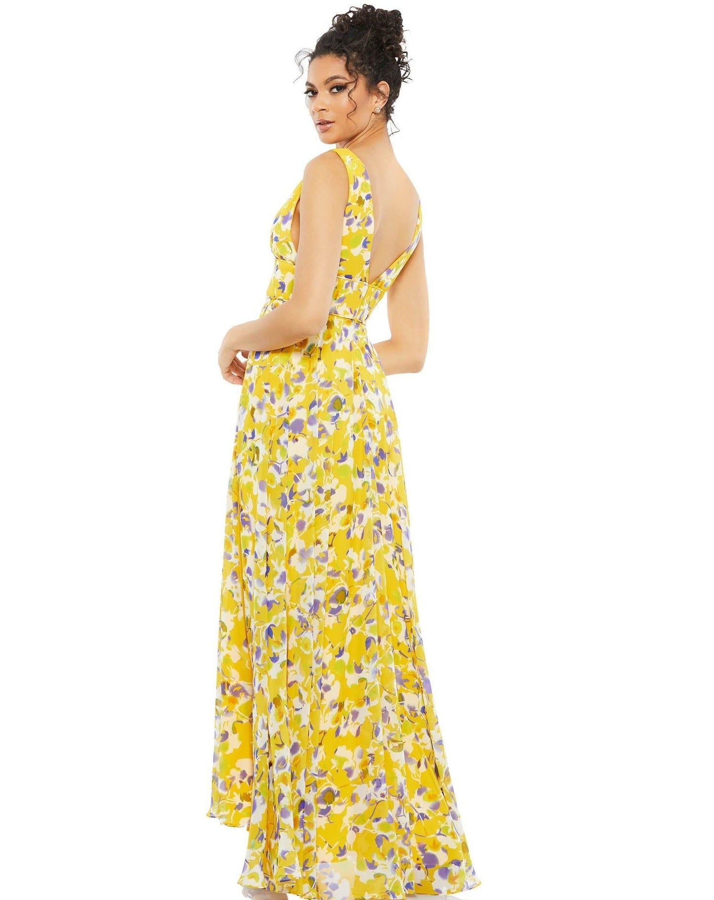 Mac Duggal Long Formal Sleeveless Floral Dress 55434 - The Dress Outlet