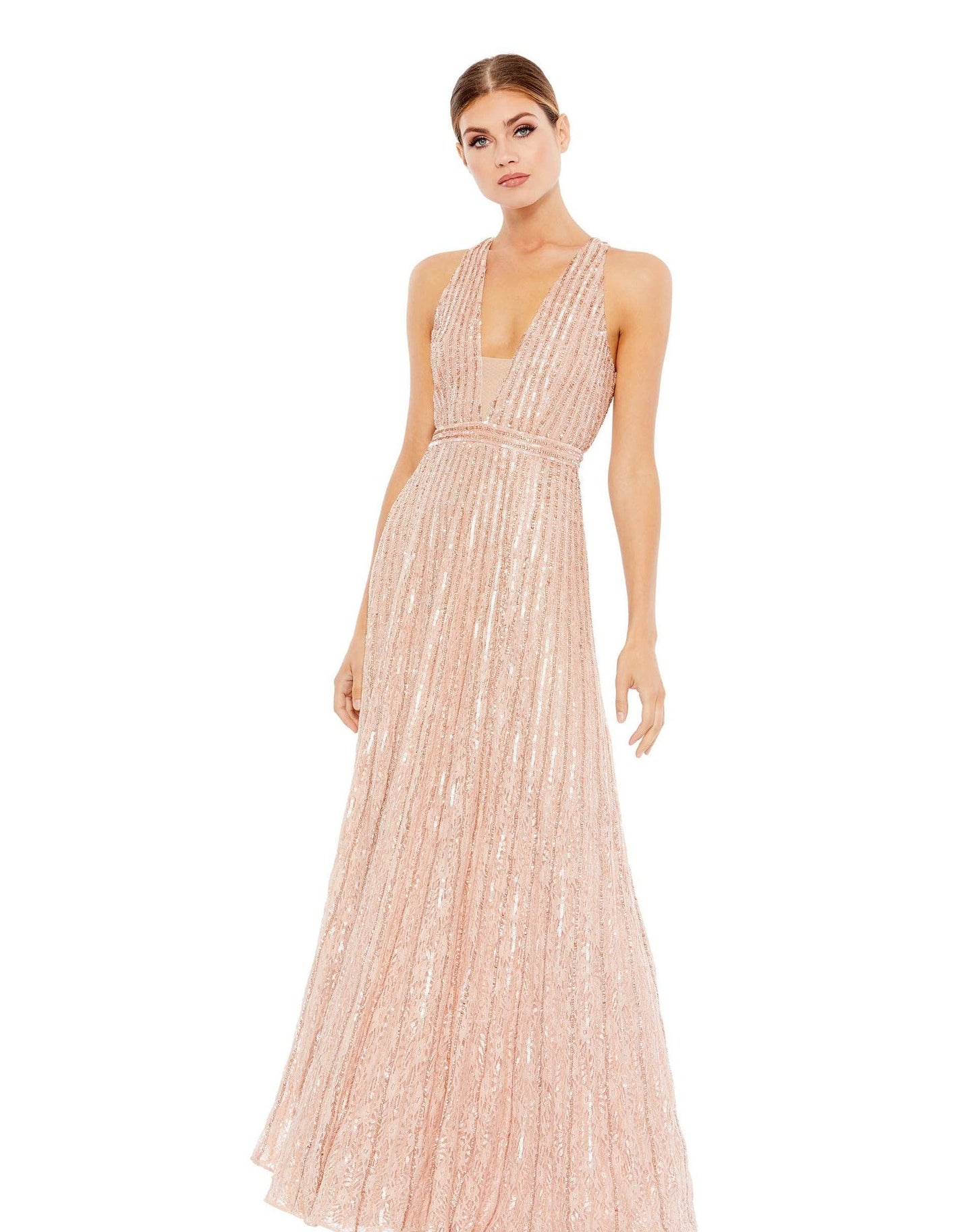 Mac Duggal Long Formal Sleeveless Prom Gown 93570 - The Dress Outlet