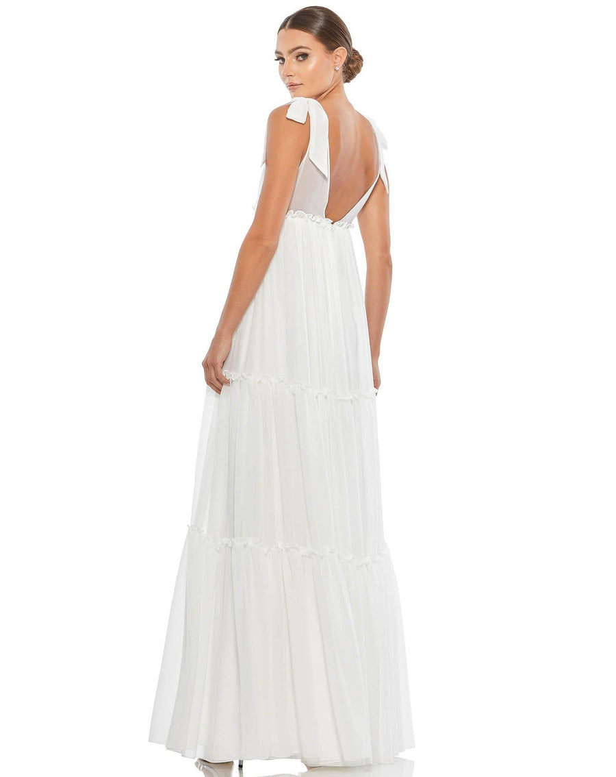 Mac Duggal Long Formal Sleeveless Tiered Gown 55411 - The Dress Outlet