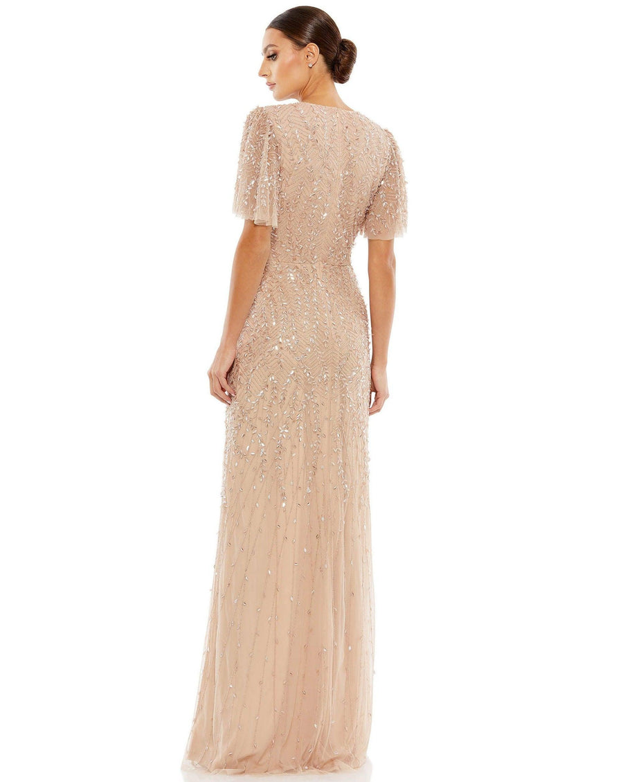 Mother of the Bride Long Mother of the Bride Dress Nude