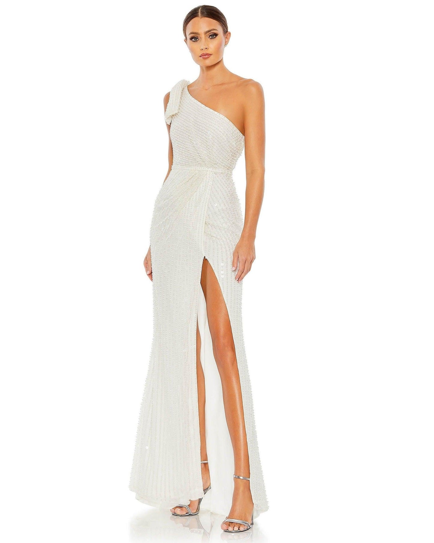 Mac Duggal Long One Shoulder Formal Dress 93735 - The Dress Outlet