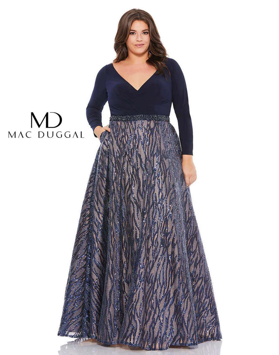 Mac Duggal Long Plus Size Formal Gown 67765 Sale - The Dress Outlet