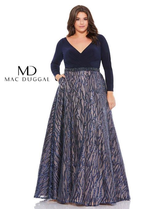 Mac Duggal Long Plus Size Formal Gown 67765 Sale - The Dress Outlet