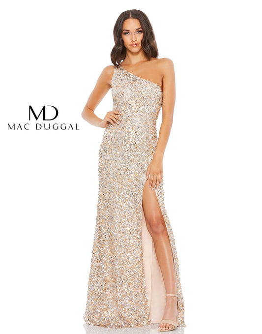 Prom Dresses Long One Shoulder Prom Dress Nude