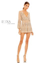 Mac Duggal Long Sleeve Beaded Romper 10563 - The Dress Outlet