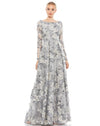 Mac Duggal Long Sleeve Floral Formal Dress 11185 - The Dress Outlet