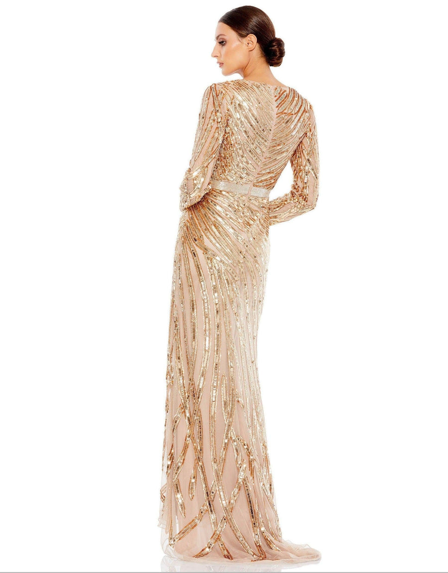 Mac Duggal Long Sleeve Formal Evening Dress 5438 - The Dress Outlet
