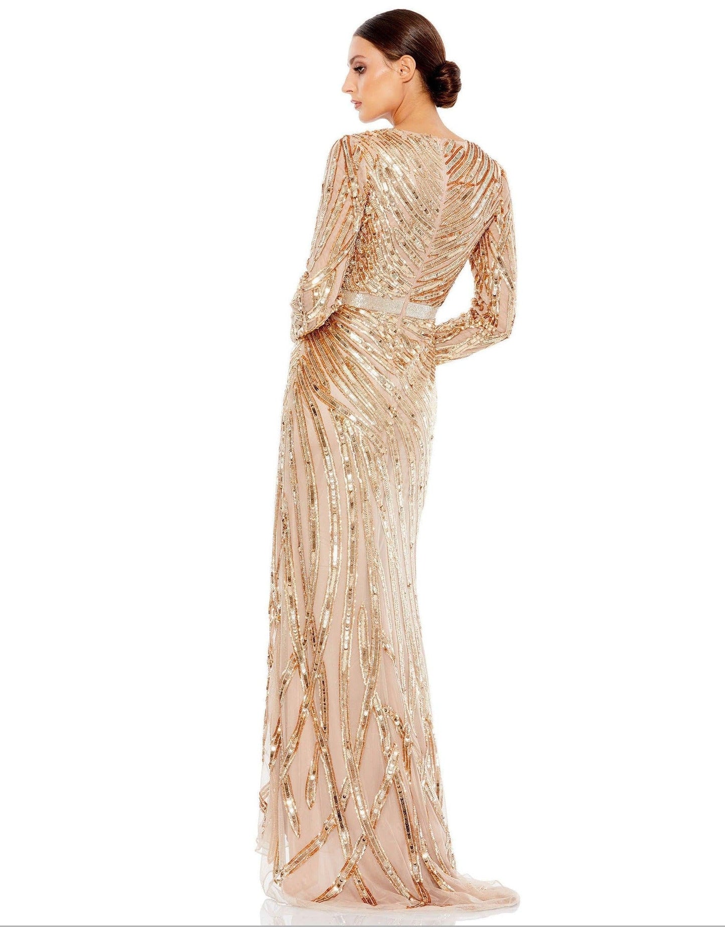 Mac Duggal Long Sleeve Formal Evening Dress 5438 - The Dress Outlet