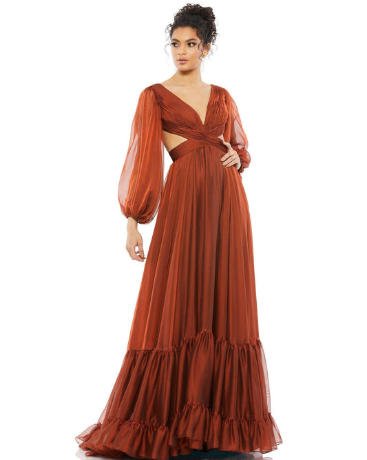 Mac Duggal Long Sleeve Formal Evening Gown 67948 - The Dress Outlet