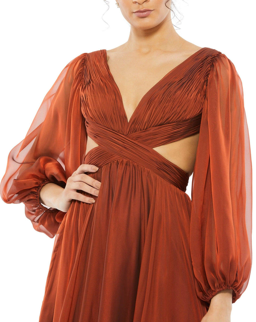 Mac Duggal Long Sleeve Formal Evening Gown 67948 - The Dress Outlet