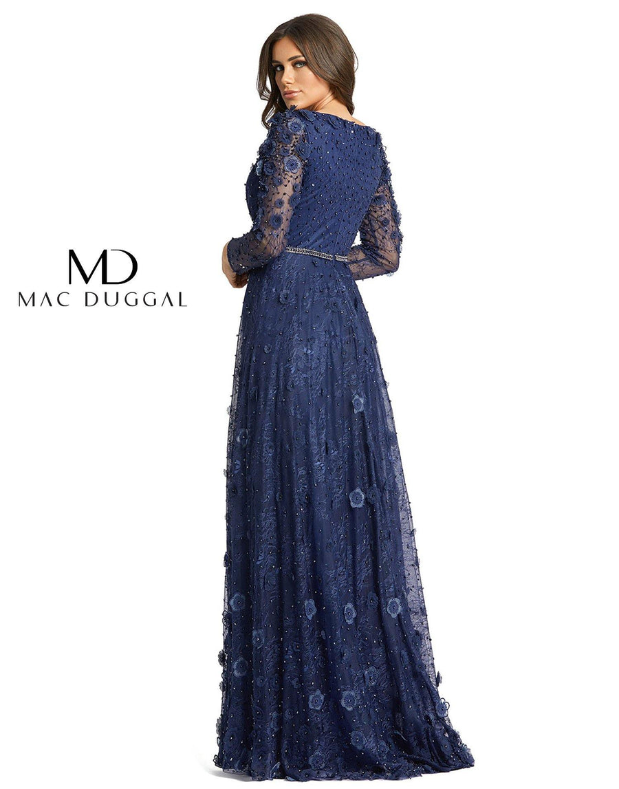 Mac Duggal Long Sleeve Formal Lace Dress 67503 - The Dress Outlet
