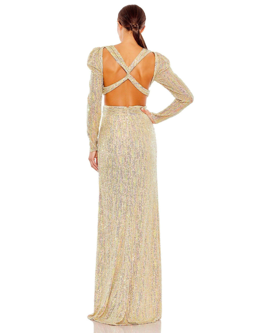 Mac Duggal Long Sleeve Formal Prom Gown 27050 - The Dress Outlet