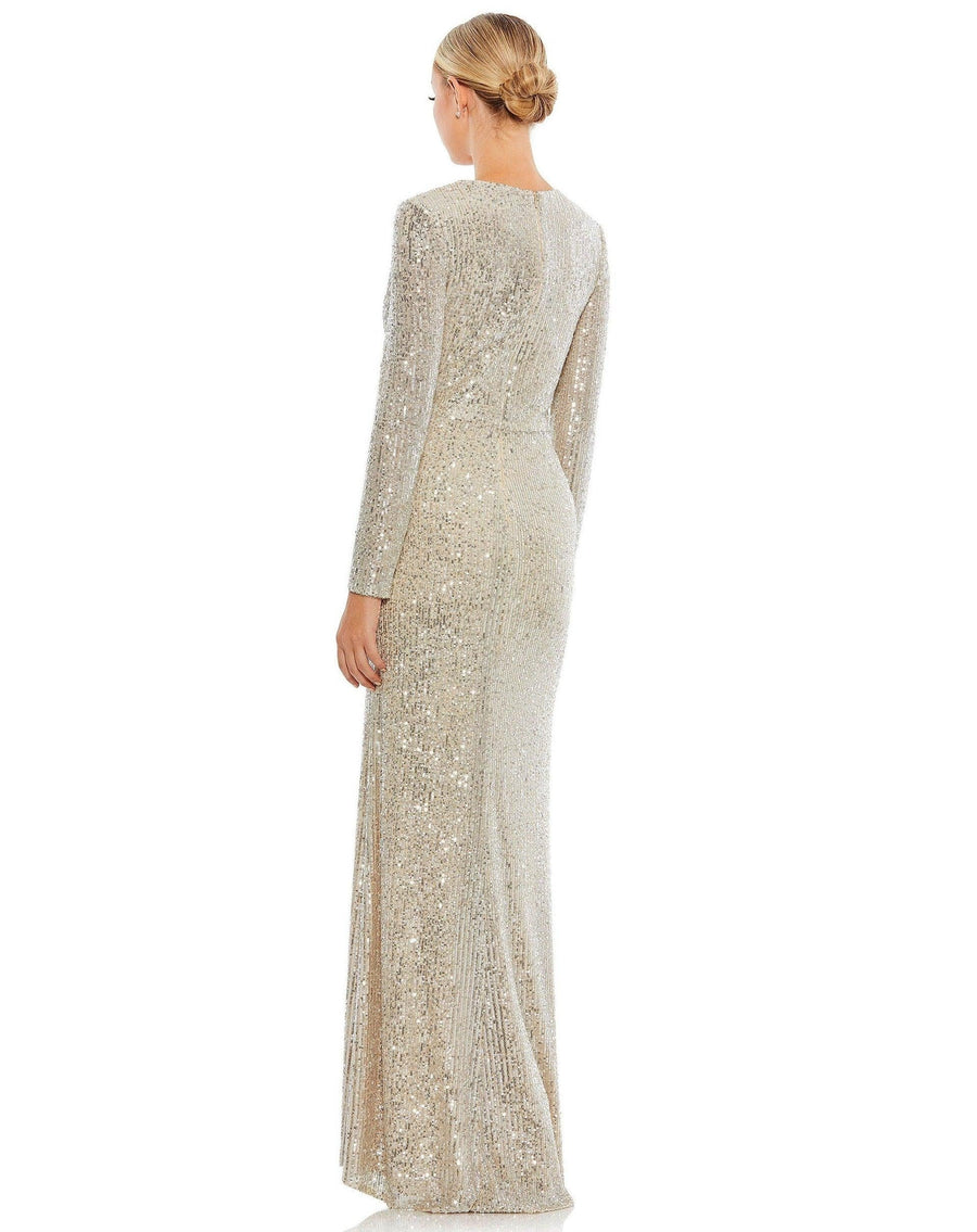 Mac Duggal Long Sleeve Formal Sequin Dress 26723 - The Dress Outlet