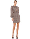 Mac Duggal Long Sleeve Homecoming Short Dress 55389 - The Dress Outlet