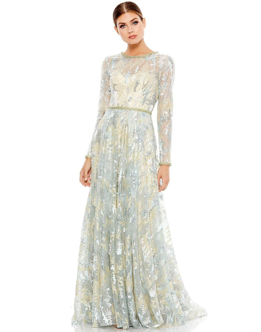 Mac Duggal Long Sleeve Lace Evening Gown 12460 - The Dress Outlet